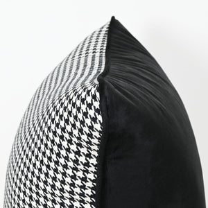 Coco Lumbar Houndstooth Piped Cushion
