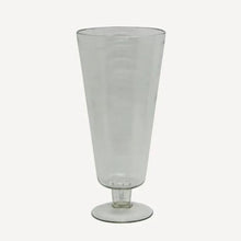 Dappled Clear Urn Vase on Stand