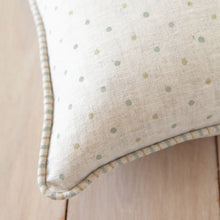 Dot Lumbar Cushion - Tarragon/Blue