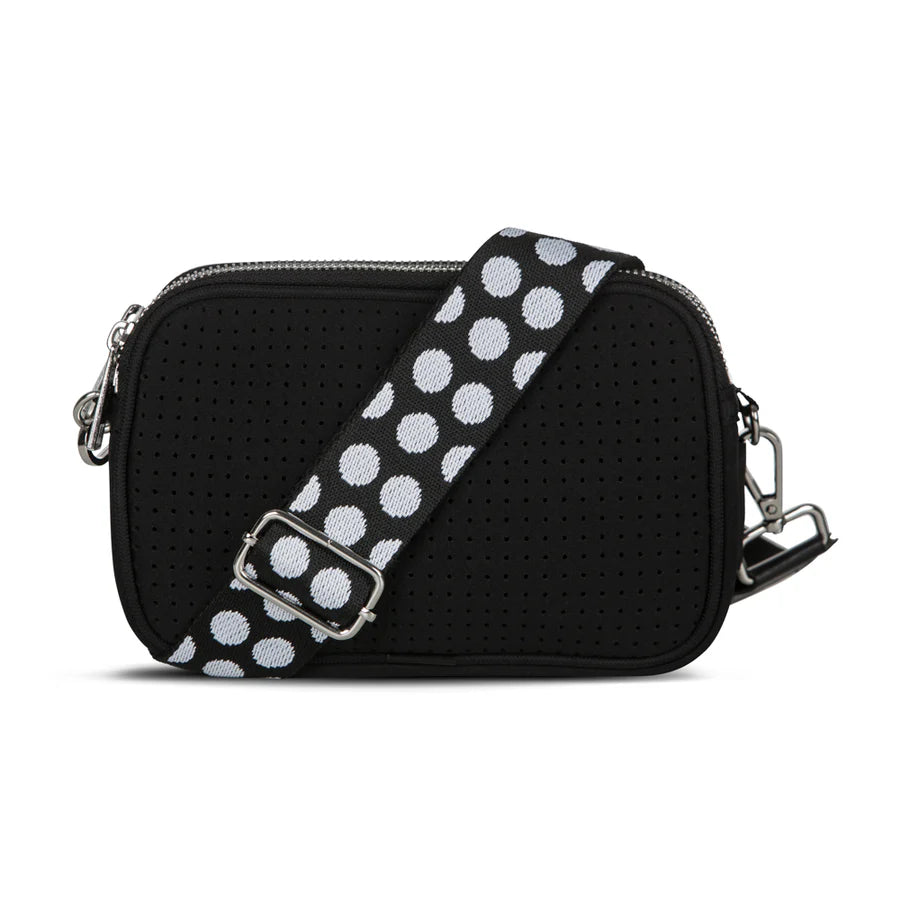 Neoprene Double Zip Cross Body Bag