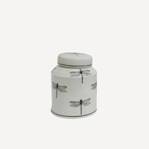 Dragonfly Round Lidded Jar