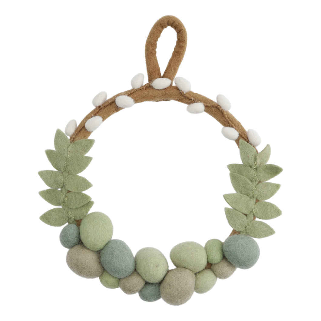 Felt Easter Wreath - Green