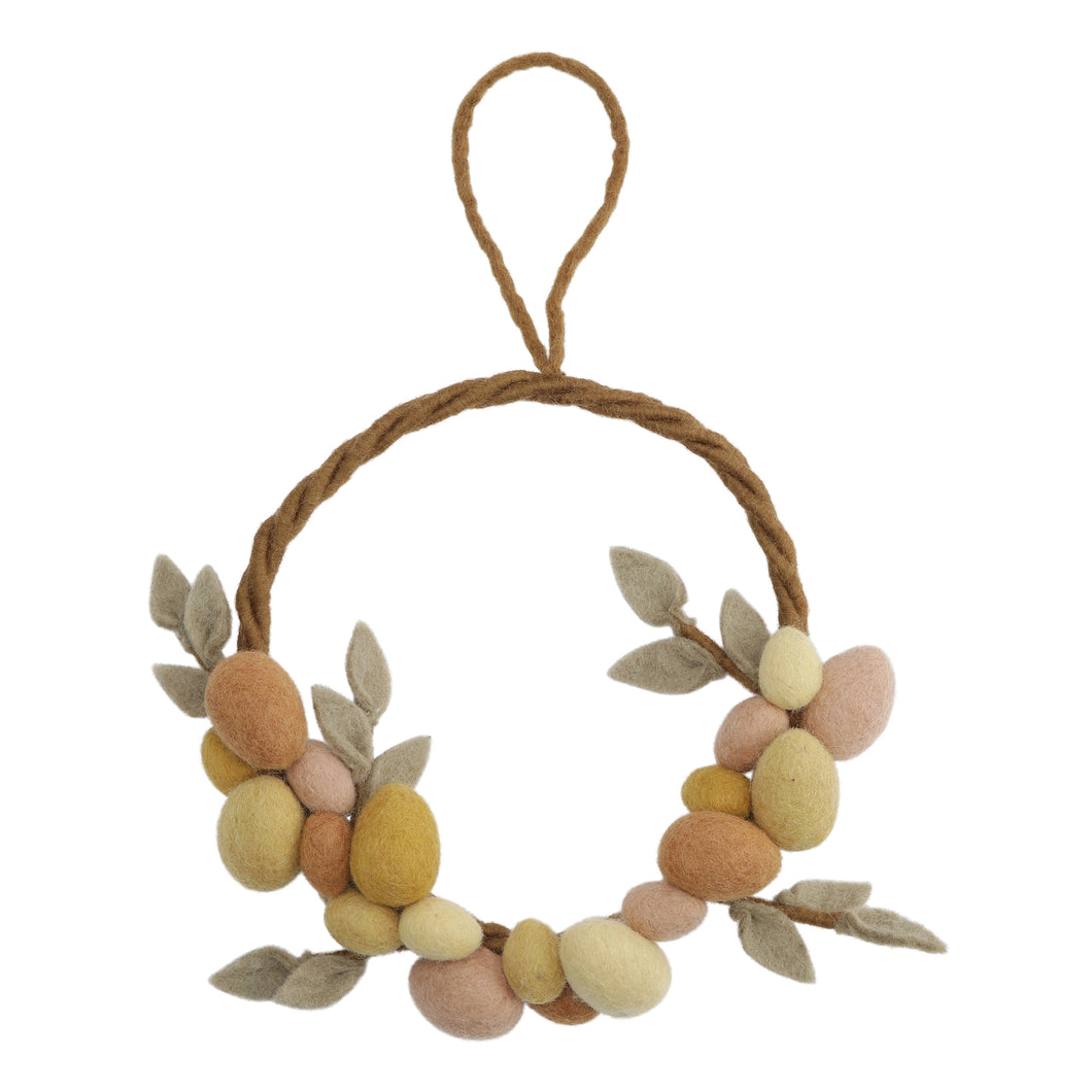 Felt Easter Wreath - Yellow