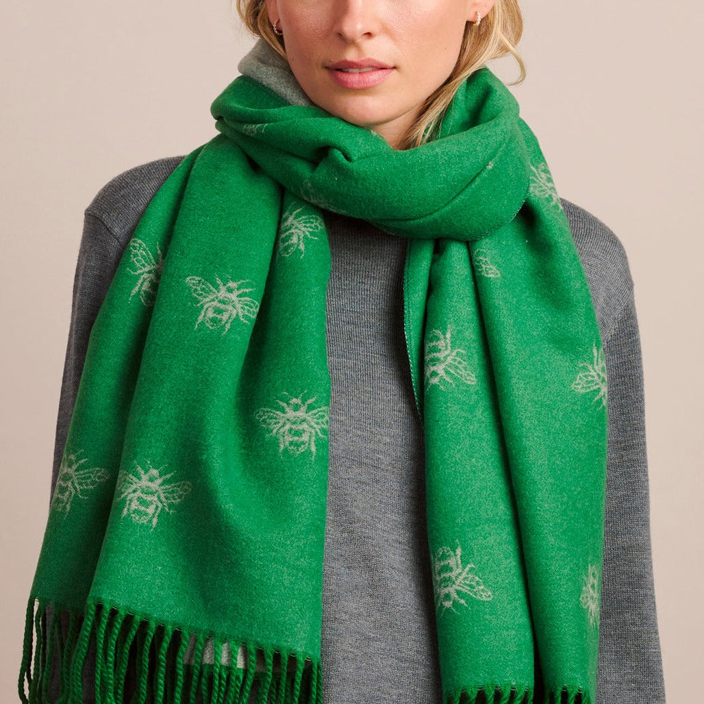 Bee Scarf - Emerald