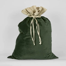 Velvet Gift Sack - Emerald Green