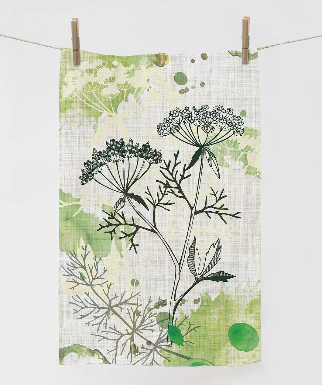 Fennel & Dill Pure Organic Linen Tea Towel