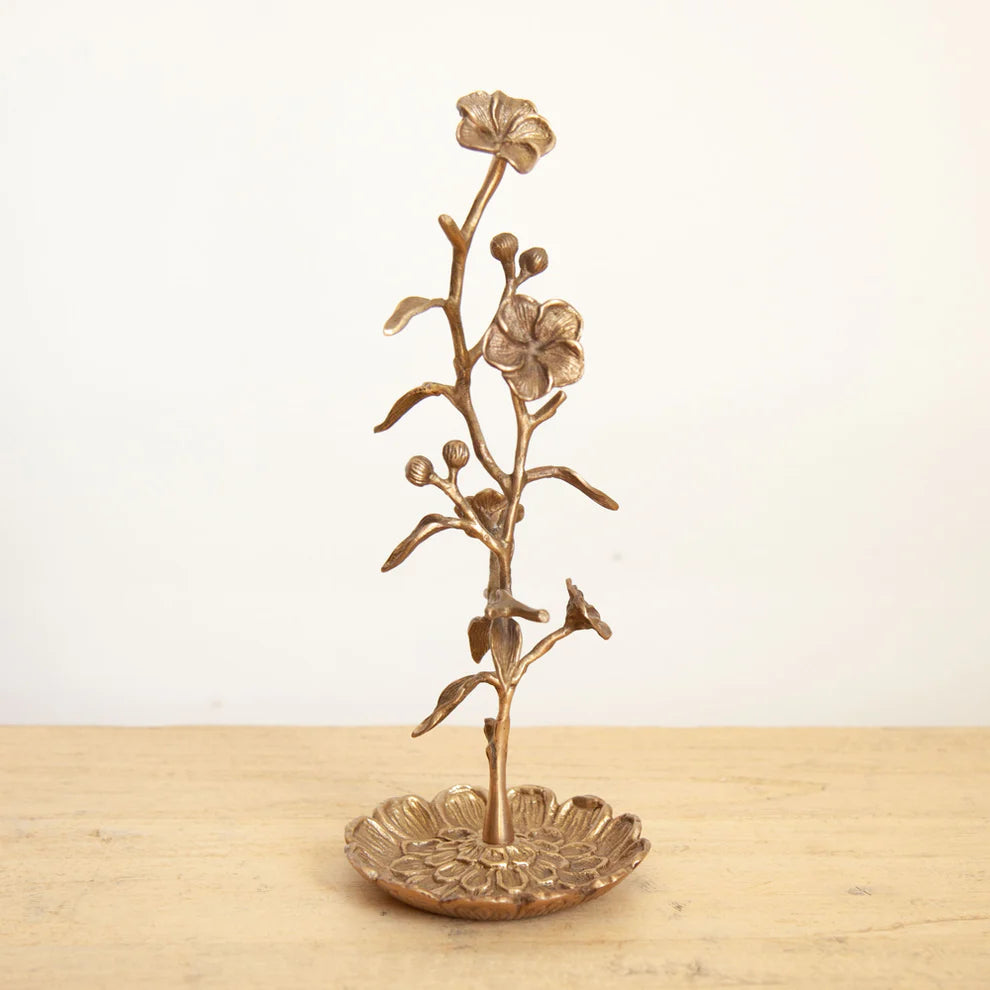 Fleur Brass Jewellery Stand
