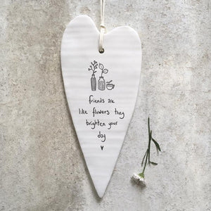Porcelain Hanging Hearts
