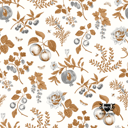 Gold Festive Fruit & Berries Luncheon Napkin