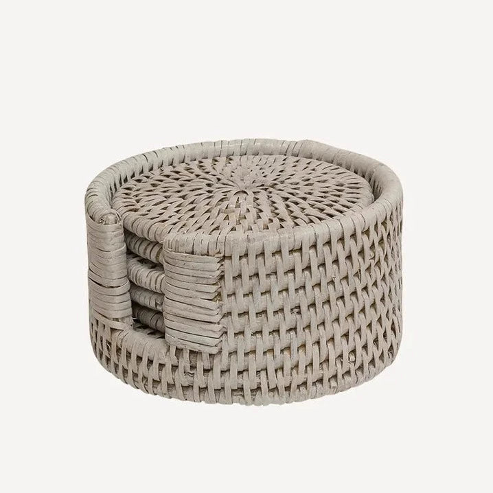 Rattan Coaster with Holder