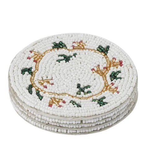 Beaded Christmas Coaster