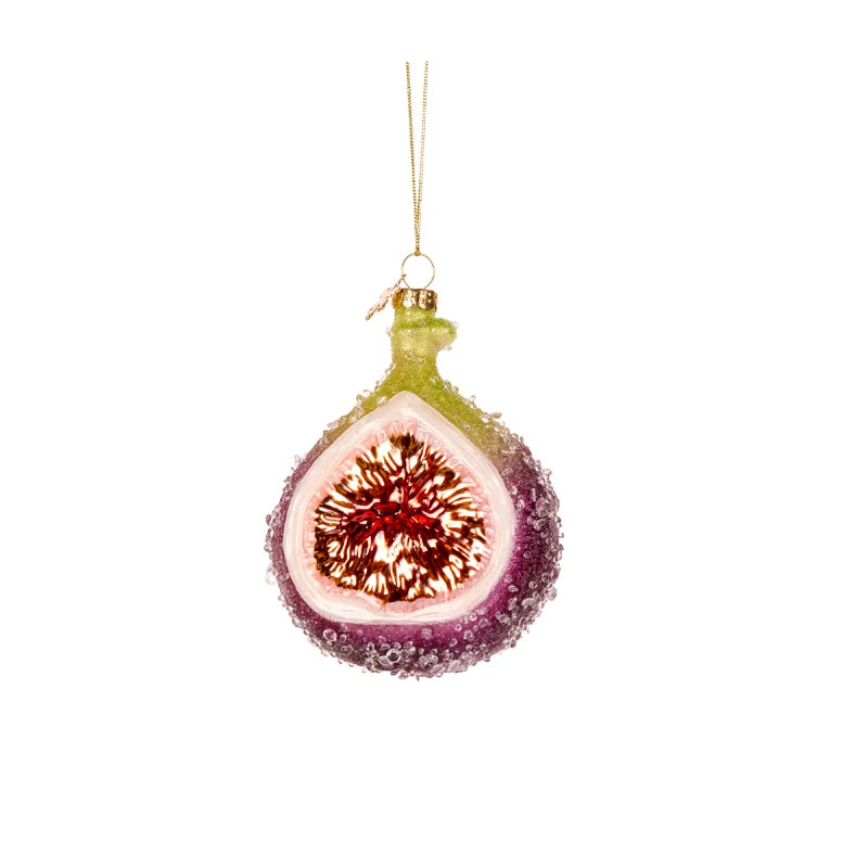 Glass Hanging Fig Ornament