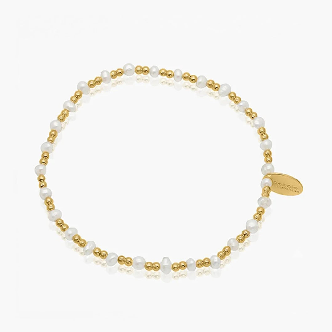 Gold Multi Pearl Bracelet