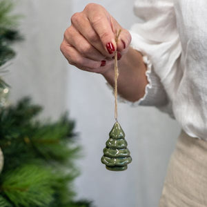 Ceramic Hanging Tree Green
