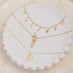 Herkimer Diamond Gold Necklace