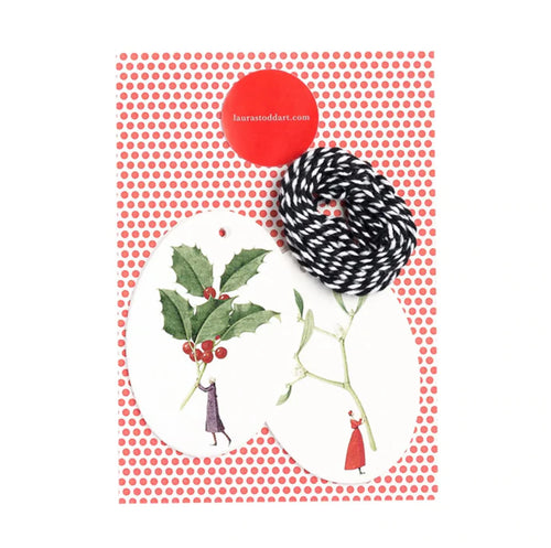 Christmas Gift Tags - Holly & Mistletoe