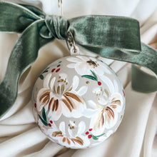 Hand-painted Time Capsule Christmas Bauble - Beige