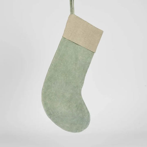 Velvet Stocking - Sage Green