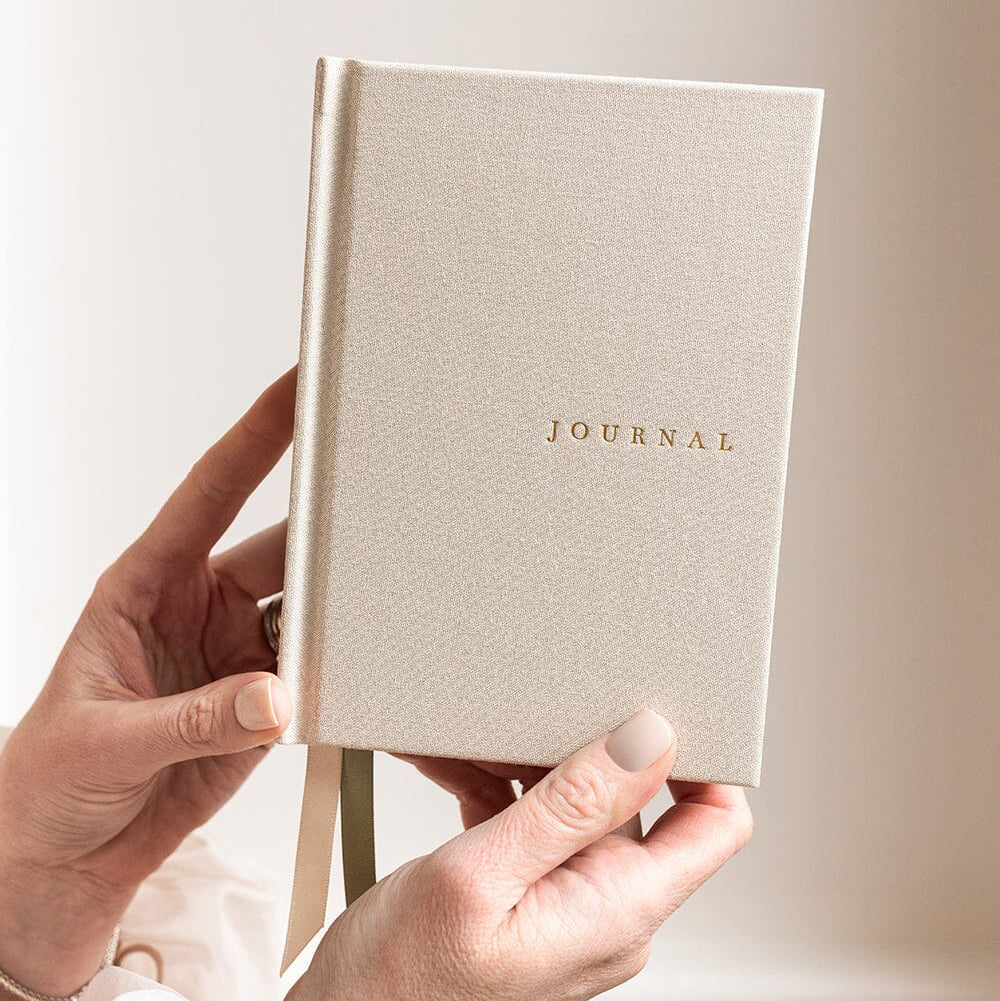 Linen Bound Pocket Journal - Desert Sand