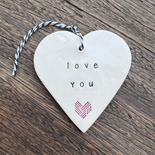 Ceramic Heart Tag - Love You