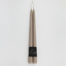 Taper Candles Pair Suede Mocha