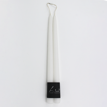 Taper Candles Pair Suede White