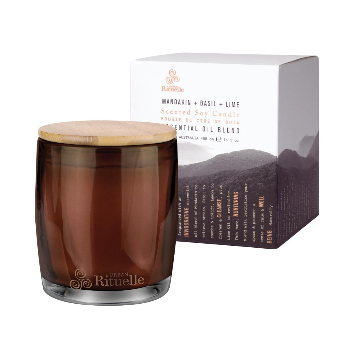 Mandarin + Basil + Lime 400gm Candle