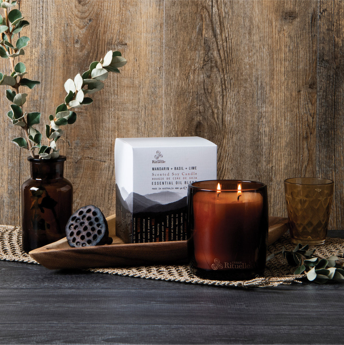Mandarin + Basil + Lime 140gm Candle