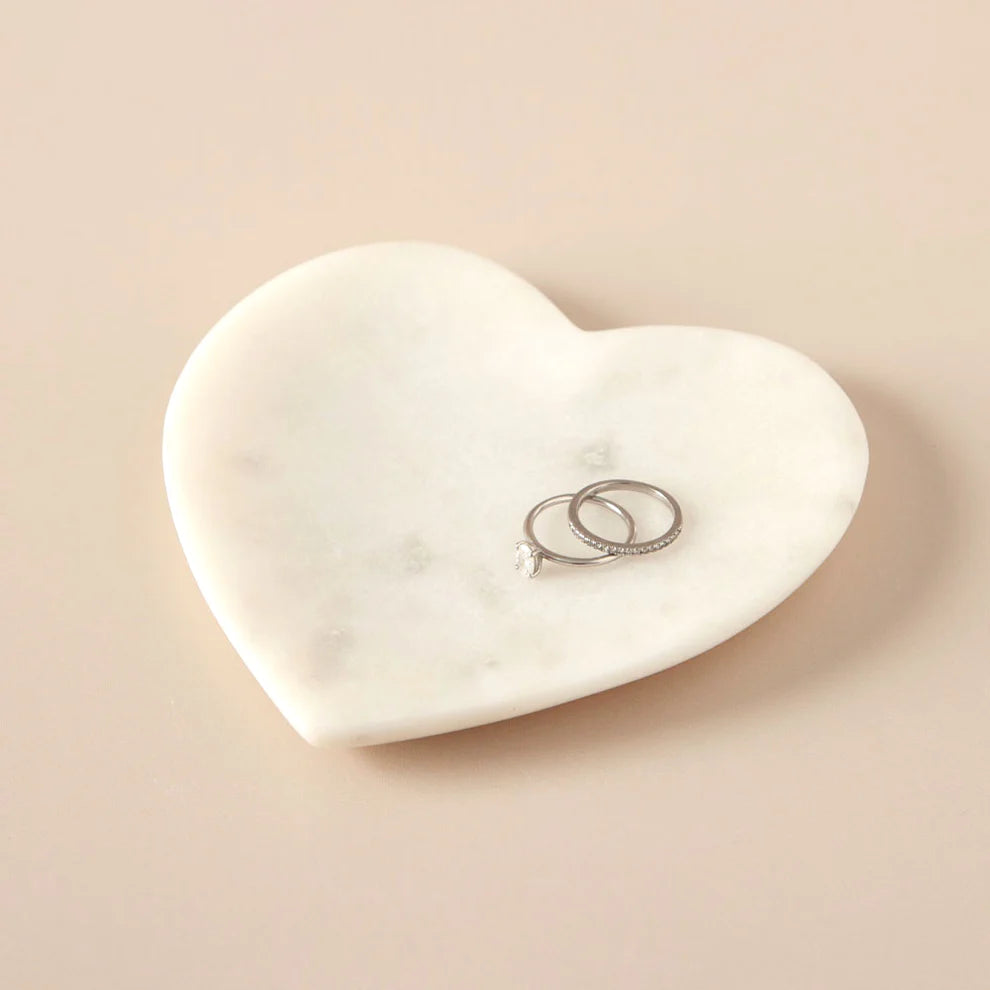 Marble Heart Trinket Dish