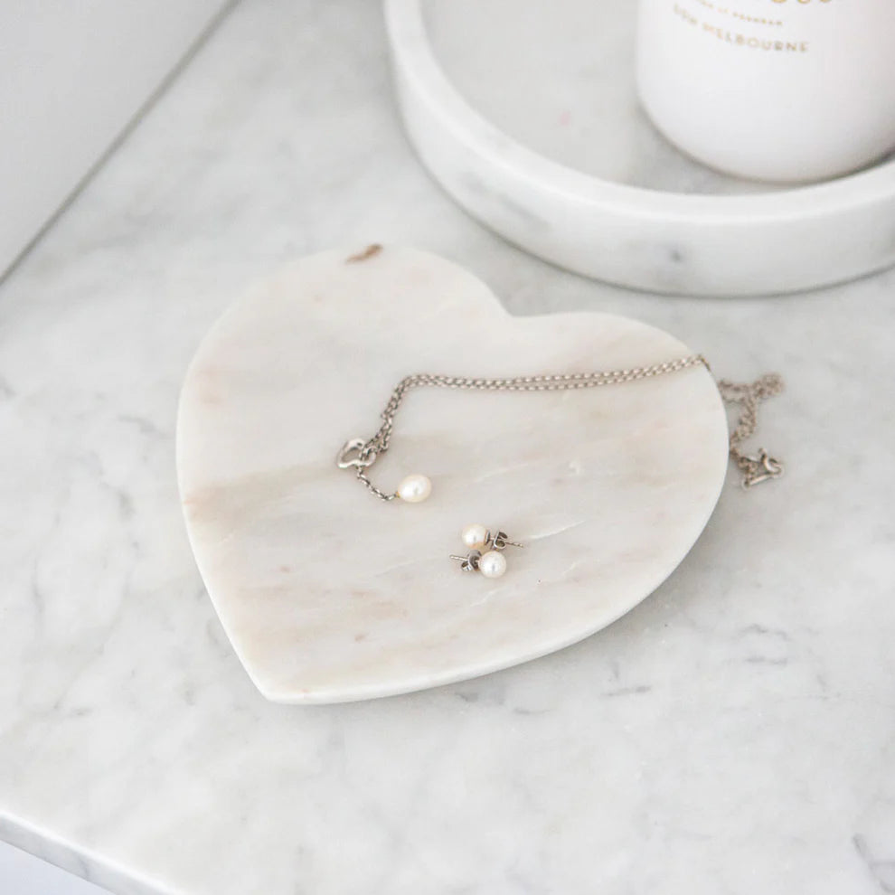 Marble Heart Trinket Dish