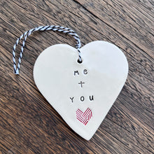 Ceramic Heart Tag - Me + You