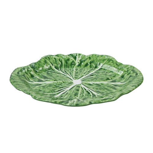 Melamine Cabbage Oval Platter 50cm Green