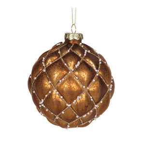 Mercury Copper Quilted Bauble