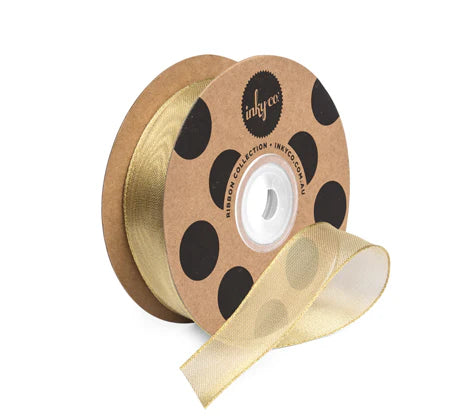 Metallic Organza Ribbon Gold