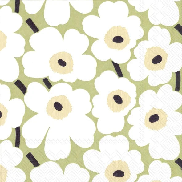 Marimekko Mini Unikko Light Green Luncheon Napkins