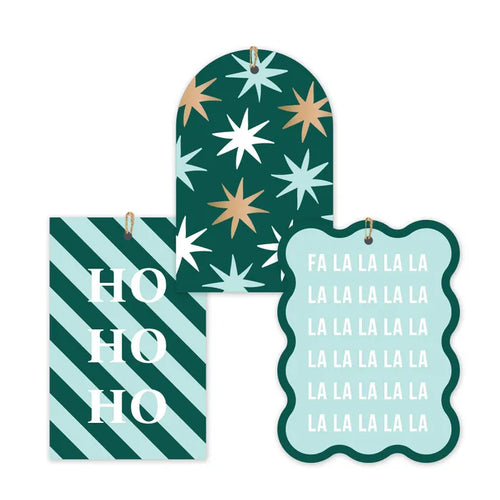 Mint & Evergreen Gift Tags Set of 6