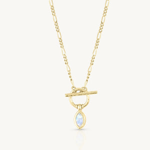 Moonstone Gold Toggle Necklace