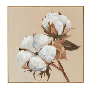 Namoi Cotton Teak Framed Oil Painting