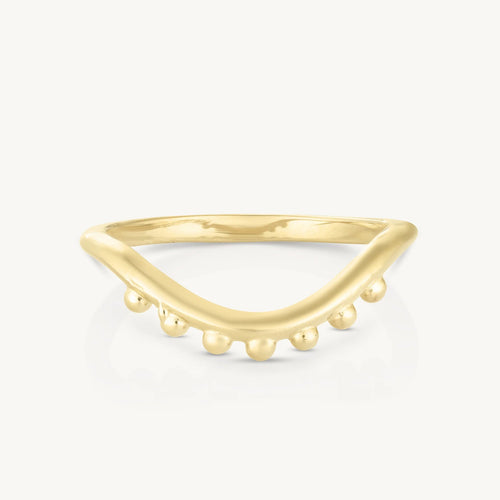 Noble Crescent Gold Stacking Ring