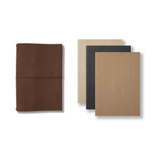Nubuck Refillable Leather Journal Set