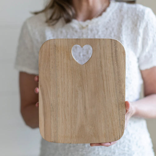 Oak Board With Heart Small