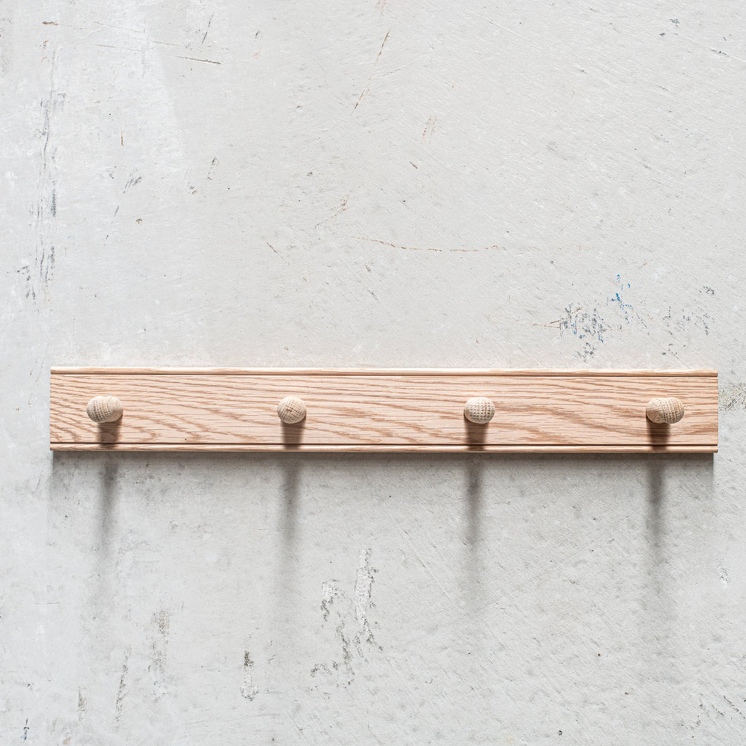 Oak 4 Peg Rail