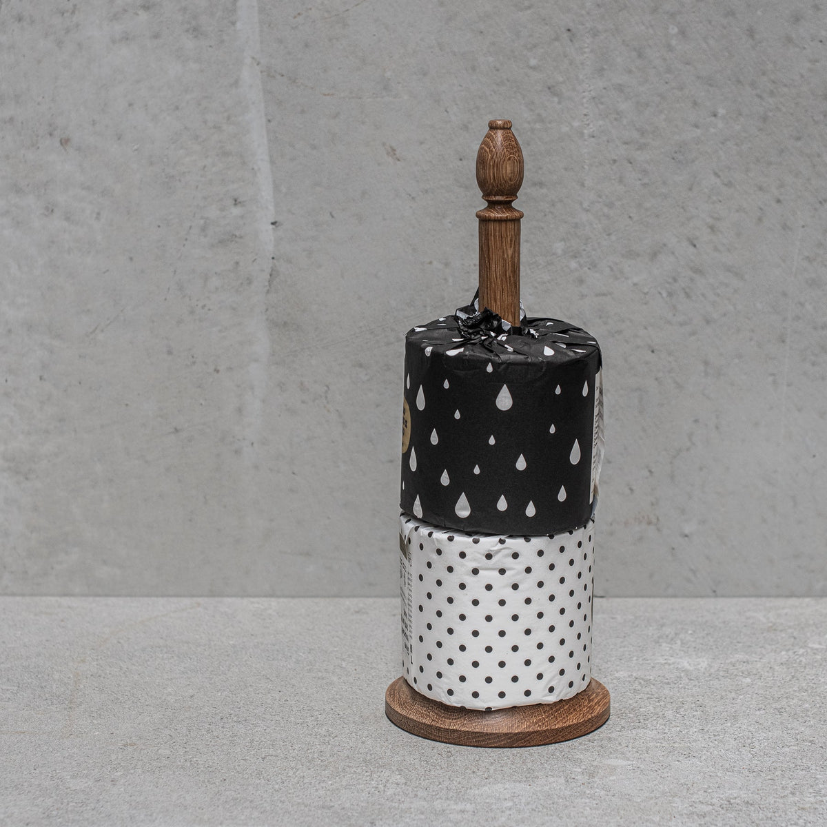 Oak Paper Towel Holder