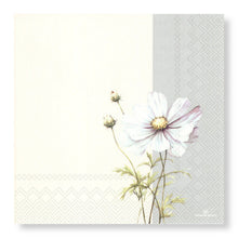 Napkin with a floral design on a white background