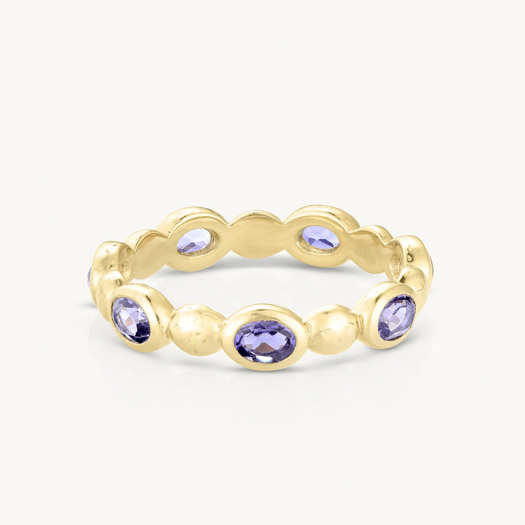 Pebble Iolite Gold Stacker
