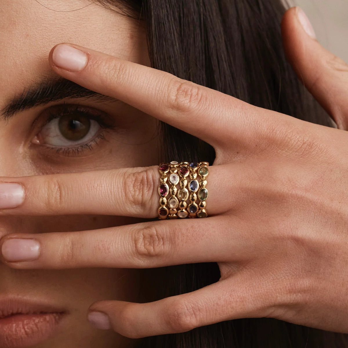 Pebbles Mixed Gold Stacker