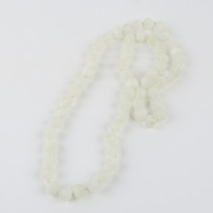 Pebble Necklace Clear White