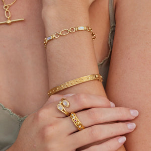 Petra Moonstone Gold Bracelet