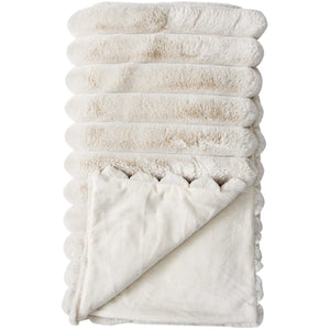 Puffer Faux Fur Throw