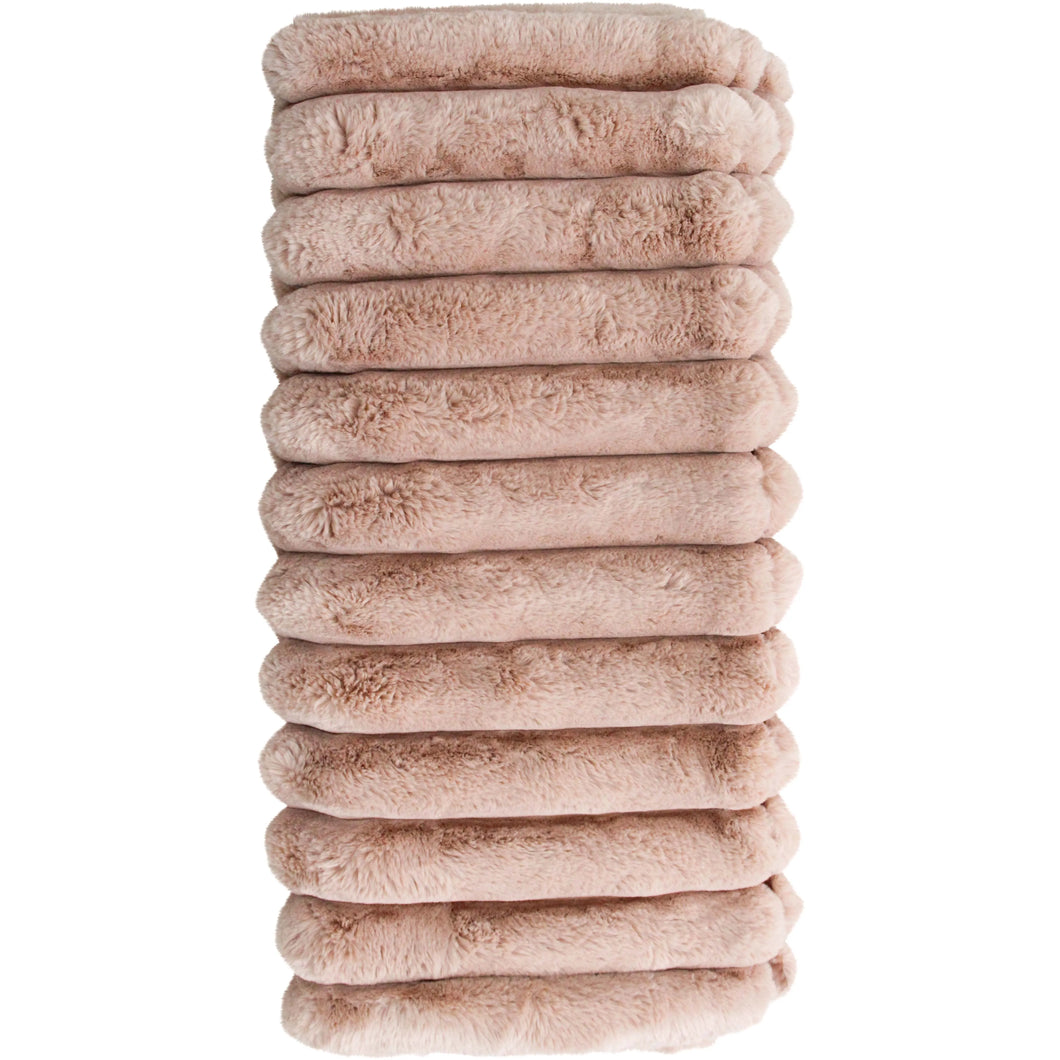 Puffer Faux Fur Throw